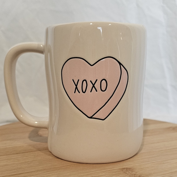 *NWOB* Rae Dunn White Ceramic Mug - Candy Hearts - Picture 1 of 7
